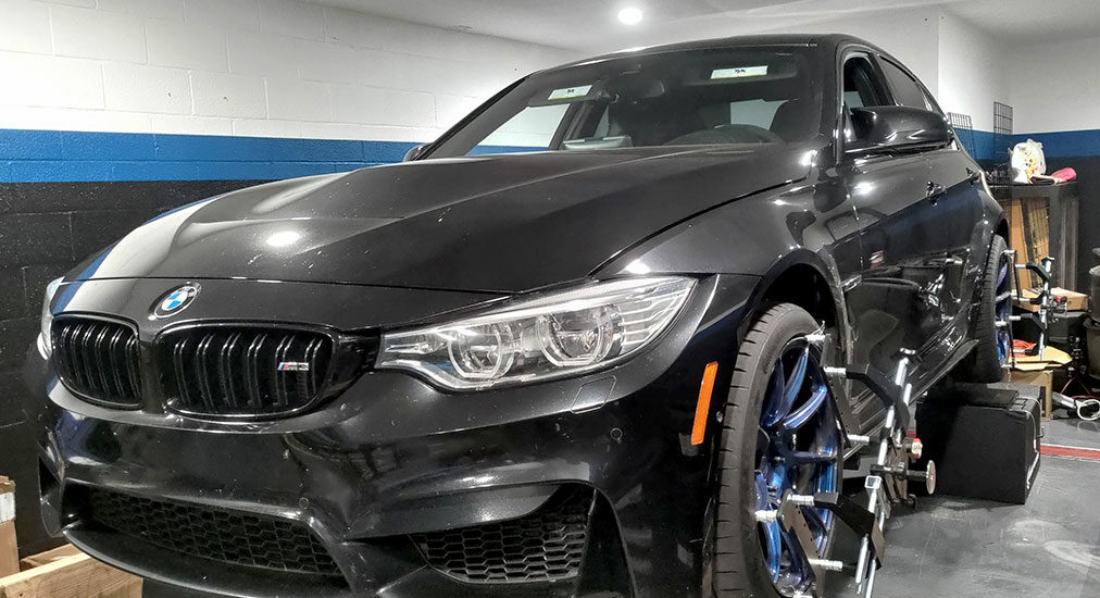 Liang's BMW M3 Up on the Lift