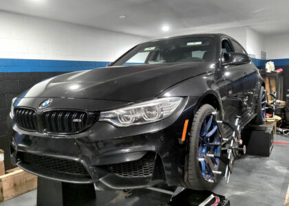 Liang's BMW M3 Up on the Lift